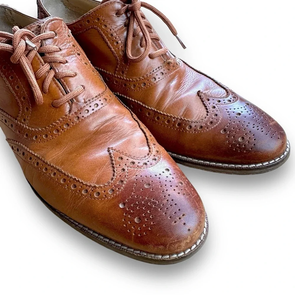 Cole Haan Mens Oxford 9.5M Wingtip Leather Grand OS Cambridge‎ Shoes C12915